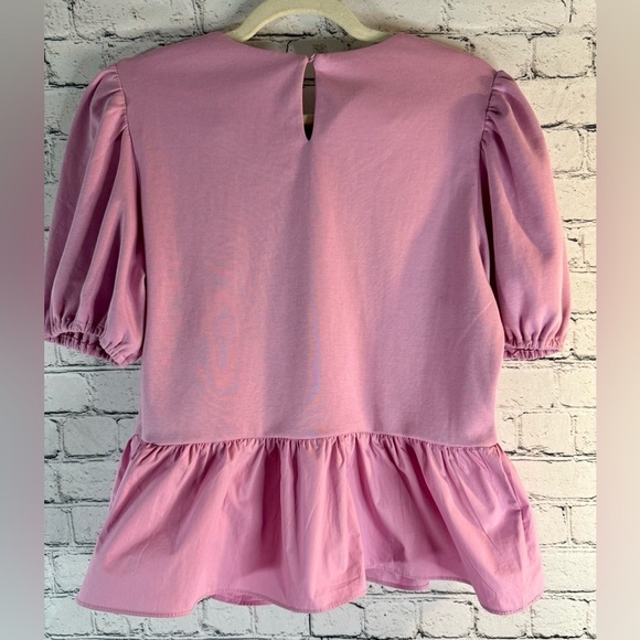 English factory womens pink bubble top. Size large. NWOT. - Picture 2 of 4